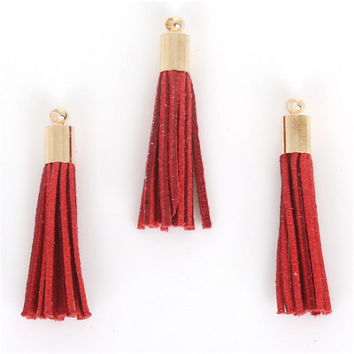 10 gab. 35 mm zelta vāciņi zamšādas pušķis bārkstis piekariņi rotaslietām, auskaru izgatavošana, rokassprādze, kaklarota, atslēgas piekariņš, tālrunis, DIY, rotaslietas.