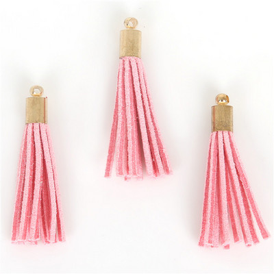 10 gab. 35 mm zelta vāciņi zamšādas pušķis bārkstis piekariņi rotaslietām, auskaru izgatavošana, rokassprādze, kaklarota, atslēgas piekariņš, tālrunis, DIY, rotaslietas.