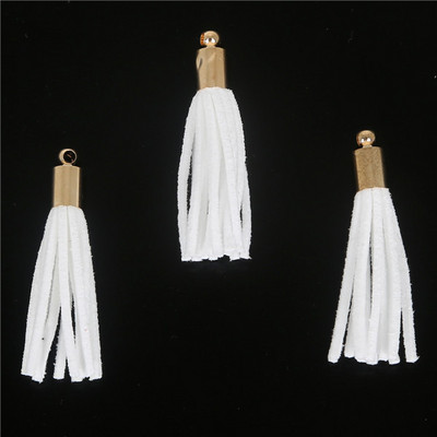 10 gab. 35 mm zelta vāciņi zamšādas pušķis bārkstis piekariņi rotaslietām, auskaru izgatavošana, rokassprādze, kaklarota, atslēgas piekariņš, tālrunis, DIY, rotaslietas.