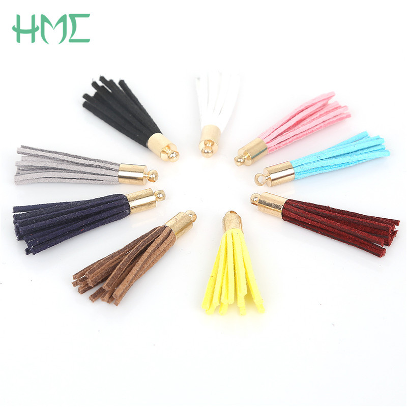 10 gab. 35 mm zelta vāciņi zamšādas pušķis bārkstis piekariņi rotaslietām, auskaru izgatavošana, rokassprādze, kaklarota, atslēgas piekariņš, tālrunis, DIY, rotaslietas.