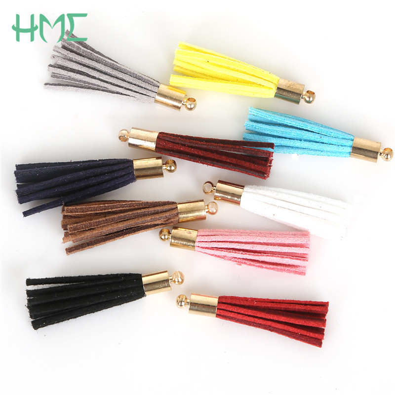 10 gab. 35 mm zelta vāciņi zamšādas pušķis bārkstis piekariņi rotaslietām, auskaru izgatavošana, rokassprādze, kaklarota, atslēgas piekariņš, tālrunis, DIY, rotaslietas.