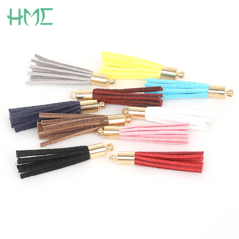 10 gab. 35 mm zelta vāciņi zamšādas pušķis bārkstis piekariņi rotaslietām, auskaru izgatavošana, rokassprādze, kaklarota, atslēgas piekariņš, tālrunis, DIY, rotaslietas.