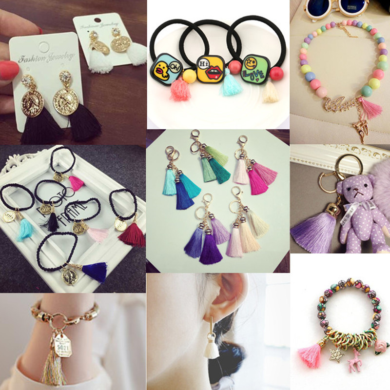 50gab 27mm kokvilnas pušķis mobilā telefona aizkariem, atslēgas rotaslietas auskari apģērbu izgatavošanai, aksesuāri C62-C92