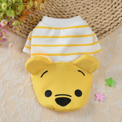 Mājdzīvnieku apģērbi Rudens Ziemas Silts Džemperis Mazs Suns Mīlīgs Džemperis Karikatūra Svītrains Kaķis Modes Mētelis Čivavas Jorkšīras buldogs