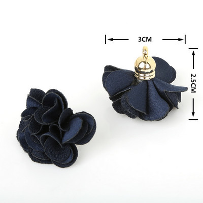 Ziedi šarms Kulons Pušķi Bārkstis Rotaslietas Apģērba Atradumi 10gab 3*2.5cm priekš DIY Auskari Mobilā telefona somas siksnas Dekoratīvie materiāli