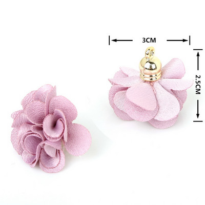 Ziedi šarms Kulons Pušķi Bārkstis Rotaslietas Apģērba Atradumi 10gab 3*2.5cm priekš DIY Auskari Mobilā telefona somas siksnas Dekoratīvie materiāli