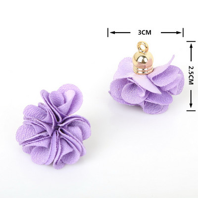 Ziedi šarms Kulons Pušķi Bārkstis Rotaslietas Apģērba Atradumi 10gab 3*2.5cm priekš DIY Auskari Mobilā telefona somas siksnas Dekoratīvie materiāli