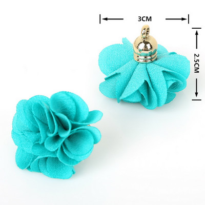 Ziedi šarms Kulons Pušķi Bārkstis Rotaslietas Apģērba Atradumi 10gab 3*2.5cm priekš DIY Auskari Mobilā telefona somas siksnas Dekoratīvie materiāli