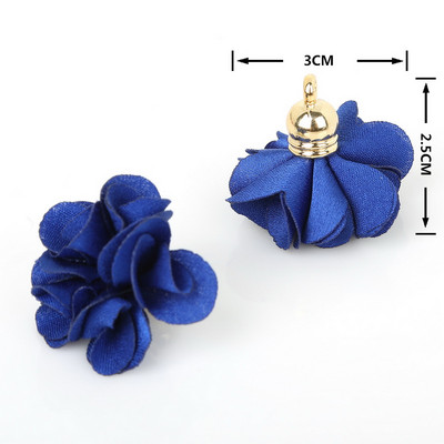 Ziedi šarms Kulons Pušķi Bārkstis Rotaslietas Apģērba Atradumi 10gab 3*2.5cm priekš DIY Auskari Mobilā telefona somas siksnas Dekoratīvie materiāli