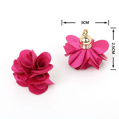 Ziedi šarms Kulons Pušķi Bārkstis Rotaslietas Apģērba Atradumi 10gab 3*2.5cm priekš DIY Auskari Mobilā telefona somas siksnas Dekoratīvie materiāli