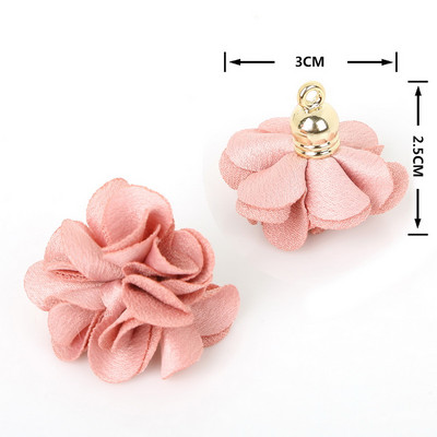 Ziedi šarms Kulons Pušķi Bārkstis Rotaslietas Apģērba Atradumi 10gab 3*2.5cm priekš DIY Auskari Mobilā telefona somas siksnas Dekoratīvie materiāli