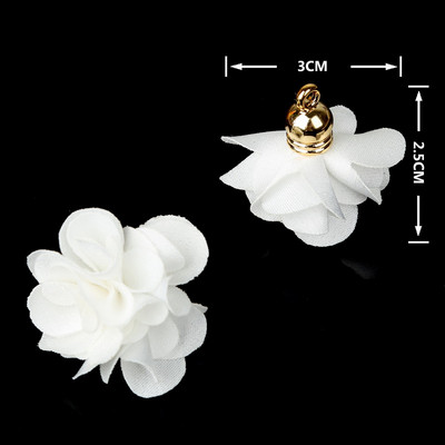 Ziedi šarms Kulons Pušķi Bārkstis Rotaslietas Apģērba Atradumi 10gab 3*2.5cm priekš DIY Auskari Mobilā telefona somas siksnas Dekoratīvie materiāli