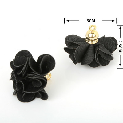 Ziedi šarms Kulons Pušķi Bārkstis Rotaslietas Apģērba Atradumi 10gab 3*2.5cm priekš DIY Auskari Mobilā telefona somas siksnas Dekoratīvie materiāli
