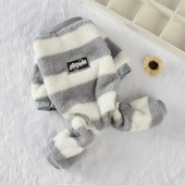 Puha, kényelmes kutyaruhák kis kutyáknak macskacsíkos gyapjú téli meleg kölyök pulóverek Jumpsuit Chihuahua mopsz kiskutya kapucnis kabát