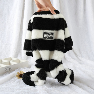 Puha, kényelmes kutyaruhák kis kutyáknak macskacsíkos gyapjú téli meleg kölyök pulóverek Jumpsuit Chihuahua mopsz kiskutya kapucnis kabát