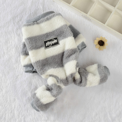 Puha, kényelmes kutyaruhák kis kutyáknak macskacsíkos gyapjú téli meleg kölyök pulóverek Jumpsuit Chihuahua mopsz kiskutya kapucnis kabát