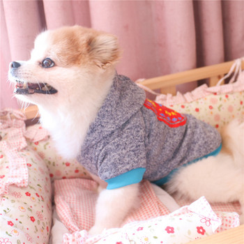 Топла качулка за кучета Зимно облекло за домашни любимци за кучета Анимационни памучни дрехи за кучета за малък среден френски булдог Ropa Perro Outdoor