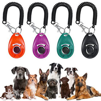 Щракалка за обучение на кучета с каишка за китка Pet Sound Key Answer Trainer Assistive Guide Chain Wristband Rope Aid Tool Инструмент за домашни любимци