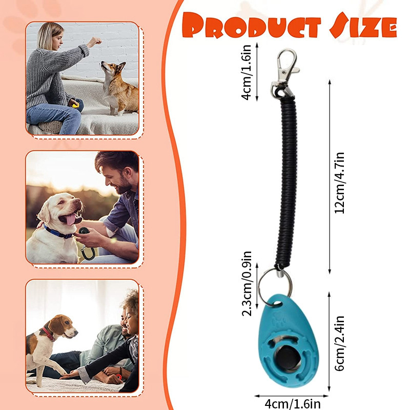 Щракалка за обучение на кучета с каишка за китка Pet Sound Key Answer Trainer Assistive Guide Chain Wristband Rope Aid Tool Инструмент за домашни любимци