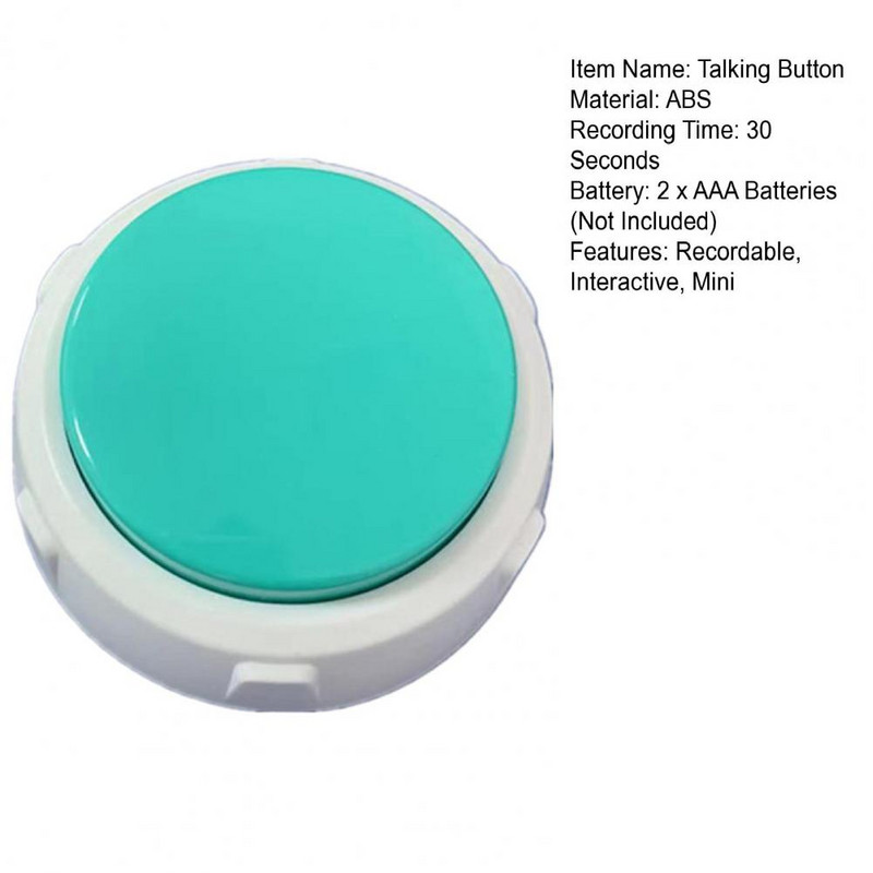 Balso įrašymo mygtukas Treniruokite savo augintinį Dresūra Žaislas Šunys Katės Šuniukai 30 sekundžių įrašo atkūrimas Kalbėjimo žaislai Juokinga dovana