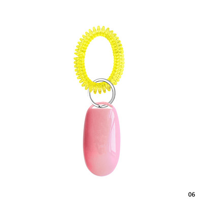 1 τμχ Εκπαιδευτικό κλικ για σκύλους κατοικίδιων γατών Plastic Dogs Click Trainer Ρυθμιζόμενο ήχου με κλειδί και ιμάντα καρπού Remote whistle clicker