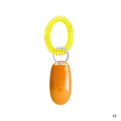 1 τμχ Εκπαιδευτικό κλικ για σκύλους κατοικίδιων γατών Plastic Dogs Click Trainer Ρυθμιζόμενο ήχου με κλειδί και ιμάντα καρπού Remote whistle clicker