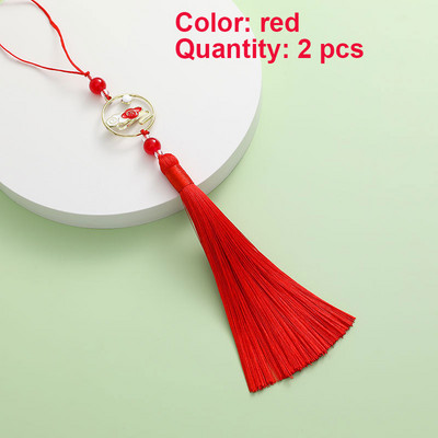 2 gab. Pušķi Roku darbs Mīksti zīdaini pušķi Krāsaini mākonis dzenā mēness pušķi rotaslietu izgatavošanai DIY amatniecības piederumi