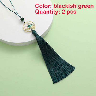 2 gab. Pušķi Roku darbs Mīksti zīdaini pušķi Krāsaini mākonis dzenā mēness pušķi rotaslietu izgatavošanai DIY amatniecības piederumi