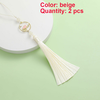 2 gab. Pušķi Roku darbs Mīksti zīdaini pušķi Krāsaini mākonis dzenā mēness pušķi rotaslietu izgatavošanai DIY amatniecības piederumi