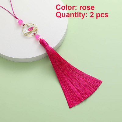 2 gab. Pušķi Roku darbs Mīksti zīdaini pušķi Krāsaini mākonis dzenā mēness pušķi rotaslietu izgatavošanai DIY amatniecības piederumi