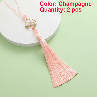 2 gab. Pušķi Roku darbs Mīksti zīdaini pušķi Krāsaini mākonis dzenā mēness pušķi rotaslietu izgatavošanai DIY amatniecības piederumi