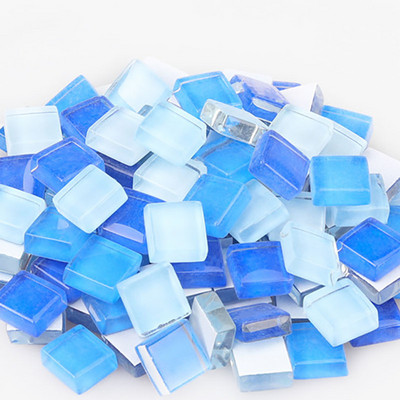 100 grami/komplekts DIY krāsains stikla mozaīkas akmeņi mozaīkas flīzes stikla oļi amatniecības materiālu puzle mozaīkas veidošanai, 10 * 10 mm