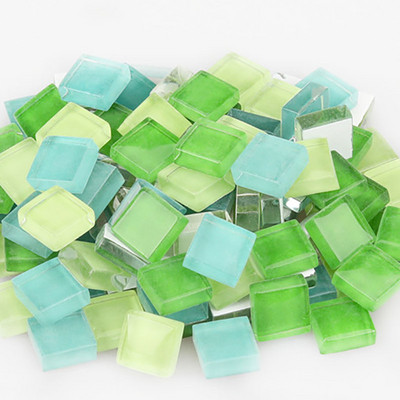 100 grami/komplekts DIY krāsains stikla mozaīkas akmeņi mozaīkas flīzes stikla oļi amatniecības materiālu puzle mozaīkas veidošanai, 10 * 10 mm