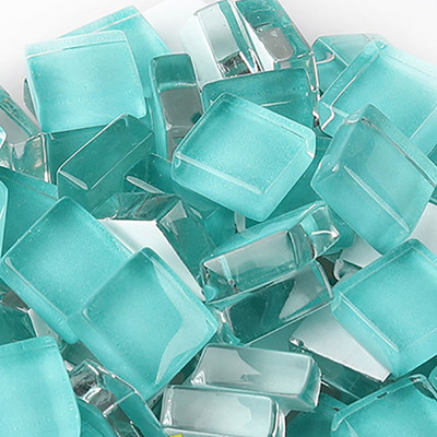 100 grami/komplekts DIY krāsains stikla mozaīkas akmeņi mozaīkas flīzes stikla oļi amatniecības materiālu puzle mozaīkas veidošanai, 10 * 10 mm