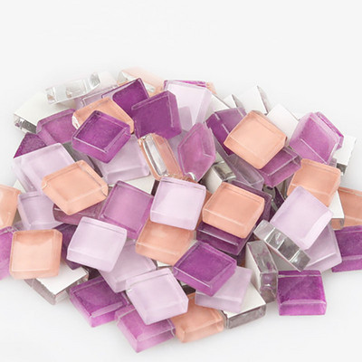 100 grami/komplekts DIY krāsains stikla mozaīkas akmeņi mozaīkas flīzes stikla oļi amatniecības materiālu puzle mozaīkas veidošanai, 10 * 10 mm