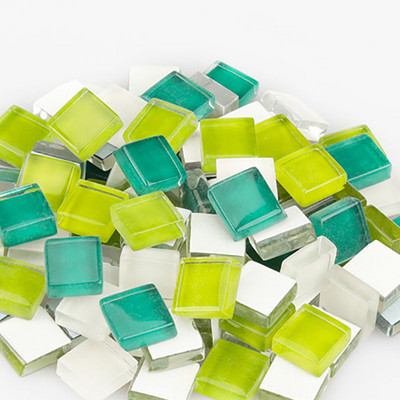 100 grami/komplekts DIY krāsains stikla mozaīkas akmeņi mozaīkas flīzes stikla oļi amatniecības materiālu puzle mozaīkas veidošanai, 10 * 10 mm