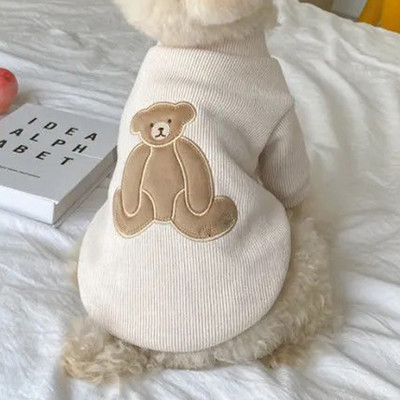 Jauki mājdzīvnieku suņu apģērbi Karikatūra Lācis Kaķēns Džemperis Džemperis Maziem Vidējiem Suņiem Silts Kokvilnas Kucēns Čivavas Džemperis Pulovers