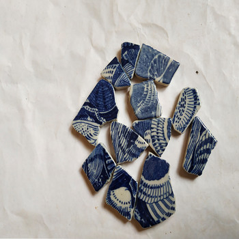100 γραμμάρια DIY ακανόνιστα πλακάκια μωσαϊκού Μπλε και λευκό πορσελάνινο μωσαϊκό πέτρινο παζλ για τέχνες κατασκευής μωσαϊκού