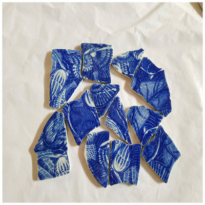 100g DIY nepravilne mozaik pločice Plavo-bijeli porculanski mozaik kamen slagalica za umjetnost izrade mozaika