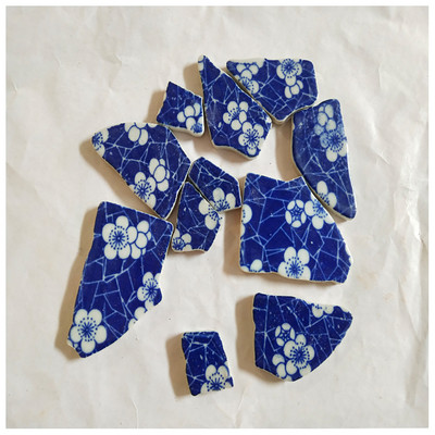 100g DIY nepravilne mozaik pločice Plavo-bijeli porculanski mozaik kamen slagalica za umjetnost izrade mozaika