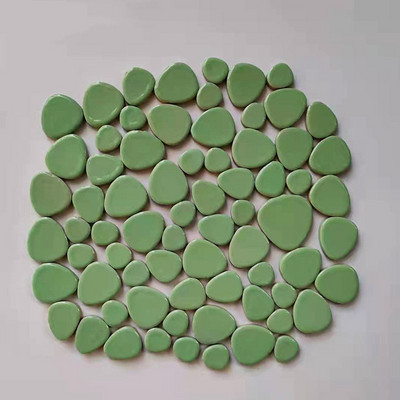 85g/3oz Polygon Porcelain Mosaic Tiles DIY Craft Ceramic Tile Oval Ovoid Shape Mosaic Making Materials 4 Sizes Mix Pure Color