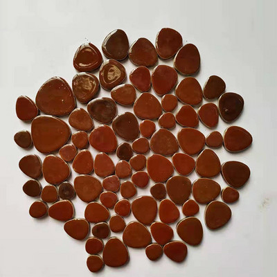 85g/3oz Polygon Porcelain Mosaic Tiles DIY Craft Ceramic Tile Oval Ovoid Shape Mosaic Making Materials 4 Sizes Mix Pure Color