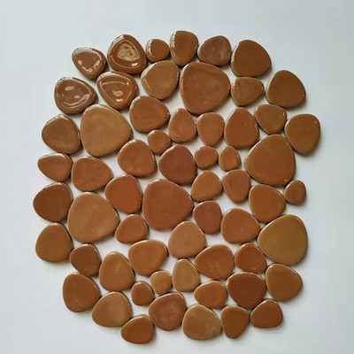 85g/3oz Polygon Porcelain Mosaic Tiles DIY Craft Ceramic Tile Oval Ovoid Shape Mosaic Making Materials 4 Sizes Mix Pure Color