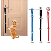 Nailono virvinis durų skambutis šunims Signalizacijos durų skambučio mokymo įrankis Klijavimo varpeliai Naminiams gyvūnėliams šuniukų namų mokymo reikmenys bet kuriai durų rankenai