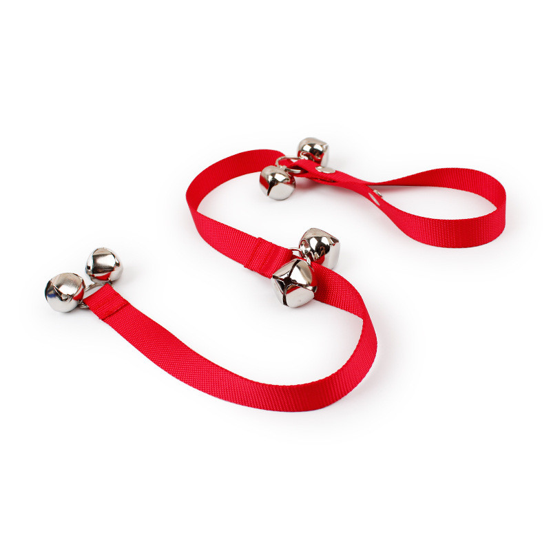 Nailono virvinis durų skambutis šunims Signalizacijos durų skambučio mokymo įrankis Klijavimo varpeliai Naminiams gyvūnėliams šuniukų namų mokymo reikmenys bet kuriai durų rankenai