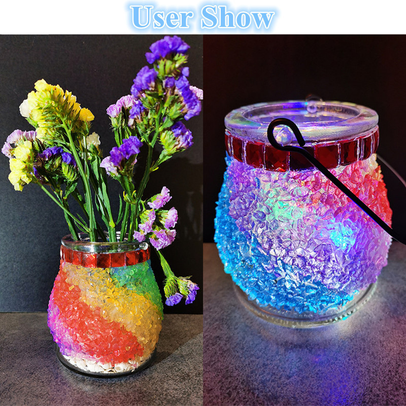 100 g / 3,52 uncijos spalvingos stiklo smėlio mozaikinės plytelės Stiklo skeveldros, „pasidaryk pats“ mozaikos amatai, plytelių dekoratyviniai elementai, žuvų bako dugno užpildai