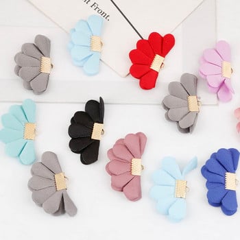 Fashion 10PCS Mix Styles and Colors Chiffon Fribric Flower Charm με κρόσσια φούντα για DIY υφασμάτινη διακόσμηση Κρεμαστό Vintage φούντες