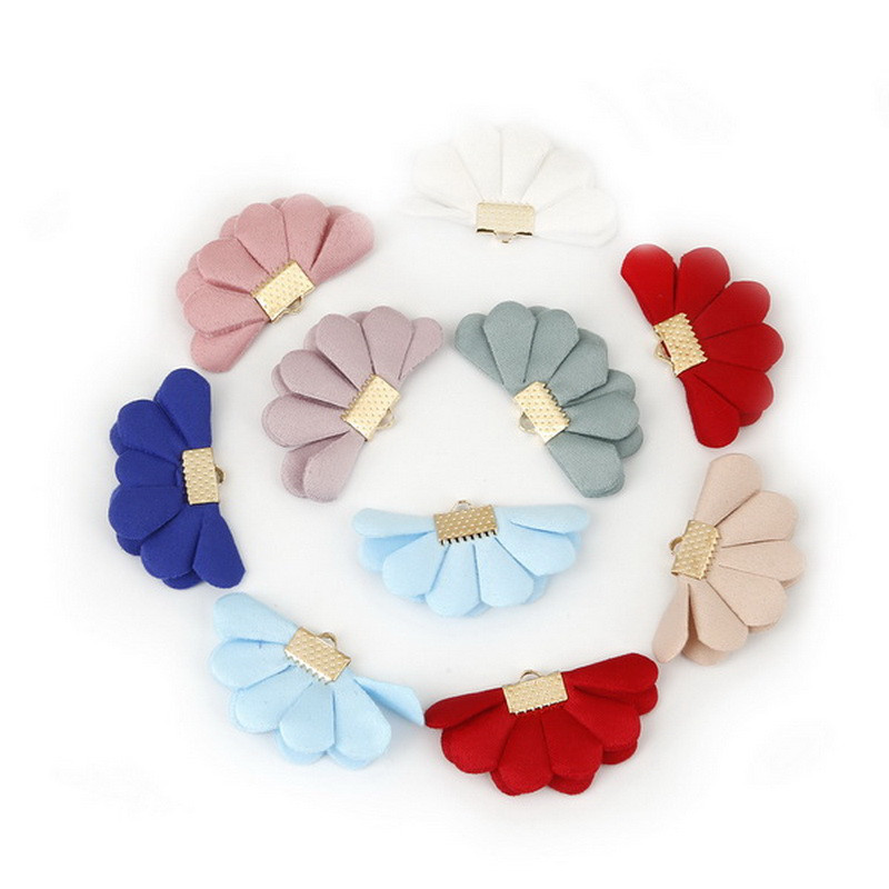 Modes 10 gab. Stila un krāsu kombinācija Šifona fribric, ziedu šarms ar bārkstīm pušķis auduma dekorēšanai, kulonu vintage pušķi