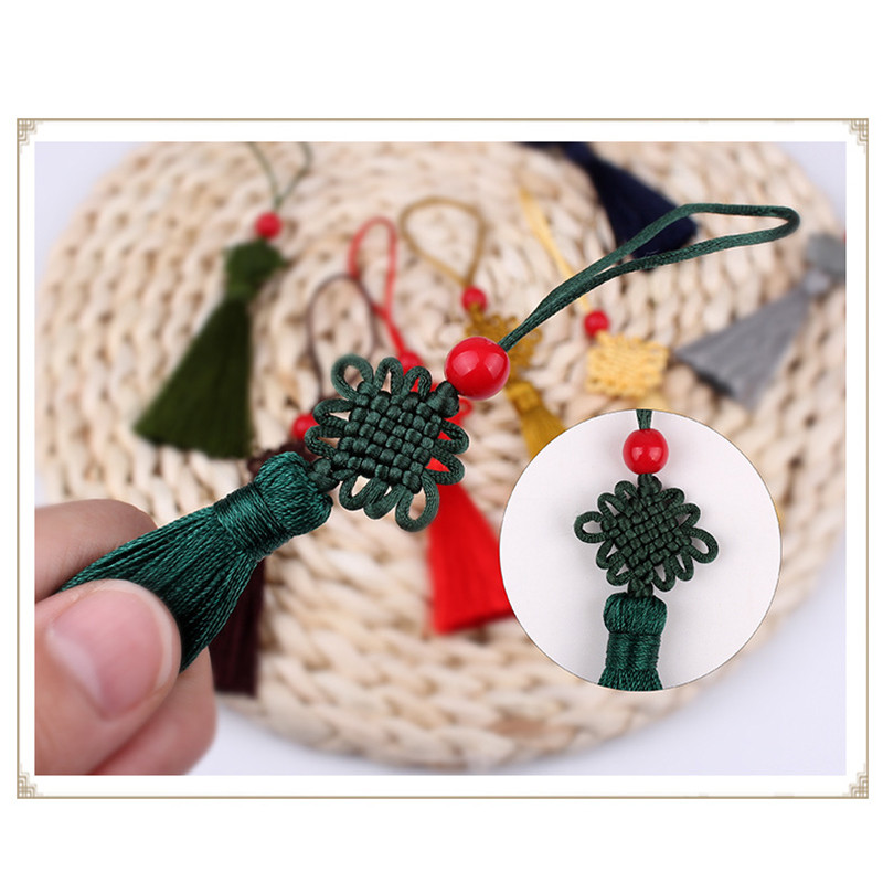 2 vnt 5 cm kutai Kabanti virvė Kinietiški mazgai kutai kutais Siuvimas Bang Kutas Trim Raktų kutai, skirti „pasidaryk pats“ papuošti užuolaidų priedus