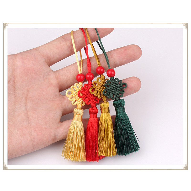 2 vnt 5 cm kutai Kabanti virvė Kinietiški mazgai kutai kutais Siuvimas Bang Kutas Trim Raktų kutai, skirti „pasidaryk pats“ papuošti užuolaidų priedus